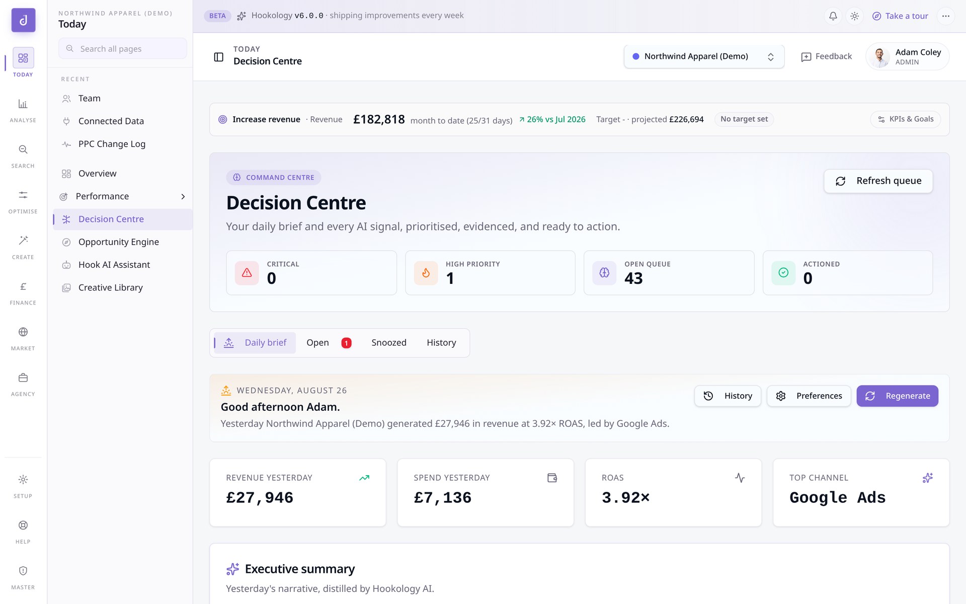 Daily Brief detail view
