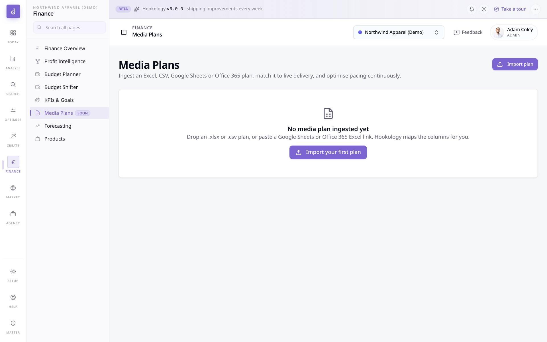 Media Plan Intelligence detail view