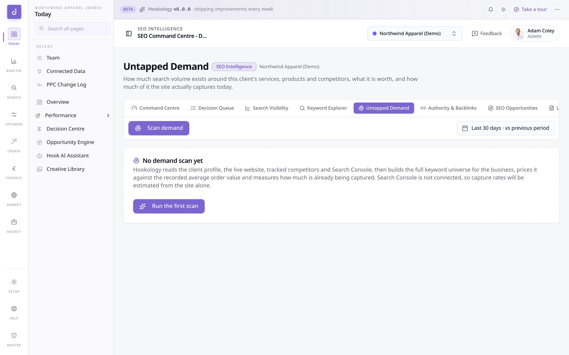 Untapped Demand detail view